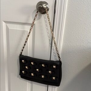 Kate Spade Black Studded Chain Shoulder Bag